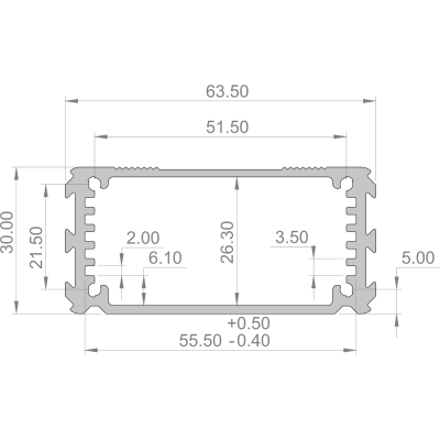 E-Case A Enclosure Dimensions