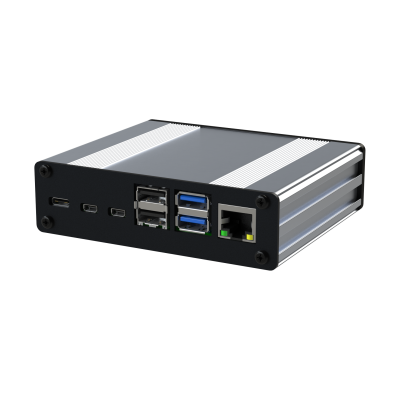 Rugged Industrial enclosure for OKDO Radxa Rock 4 C+ Single Board Computer - Silver
