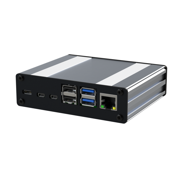 Rugged industrial enclosure kit for the Raspberry Pi4 - Silver
