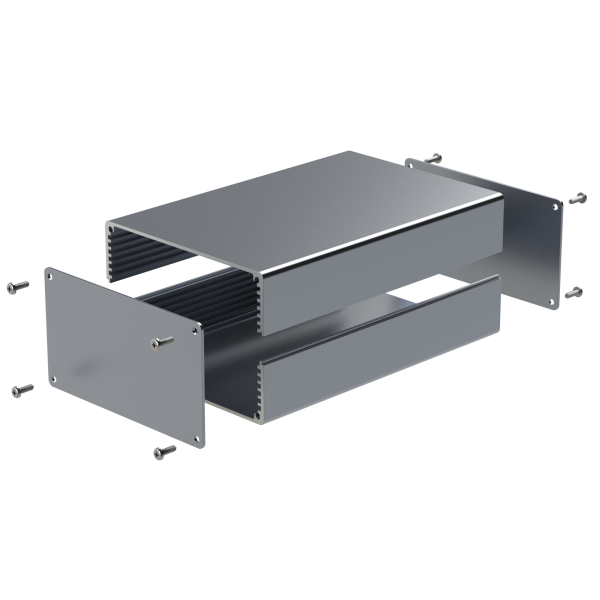 Combi-Case 100 kit 58mm x 160mm extruded aluminium case in silver