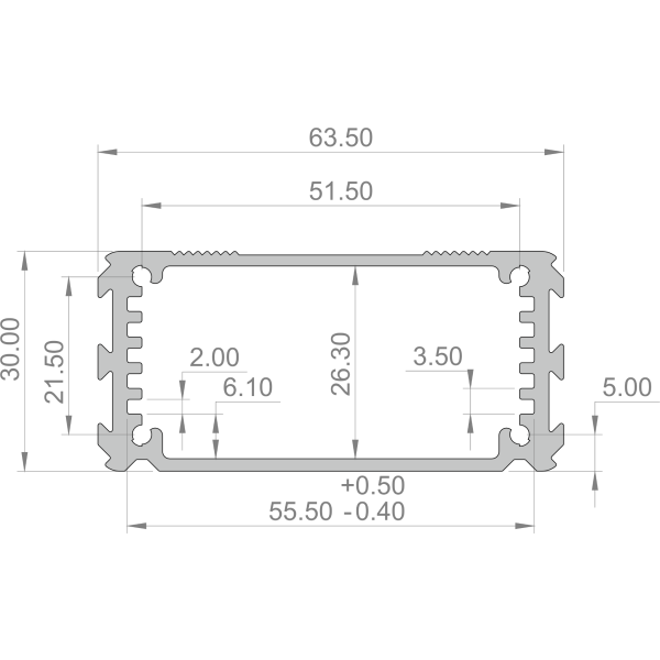 E-Case A Enclosure Dimensions
