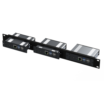 3 x removable Pi-Box Pro 5 units mounted in a 19